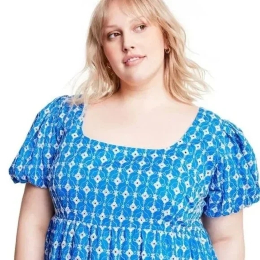 Rhode Blue Patterned Dress